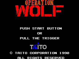 Operation Wolf (Europe) Title Screen